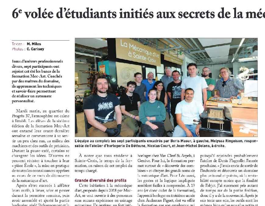 6e volée d’étudiants initiés aux secrets de la mécanique