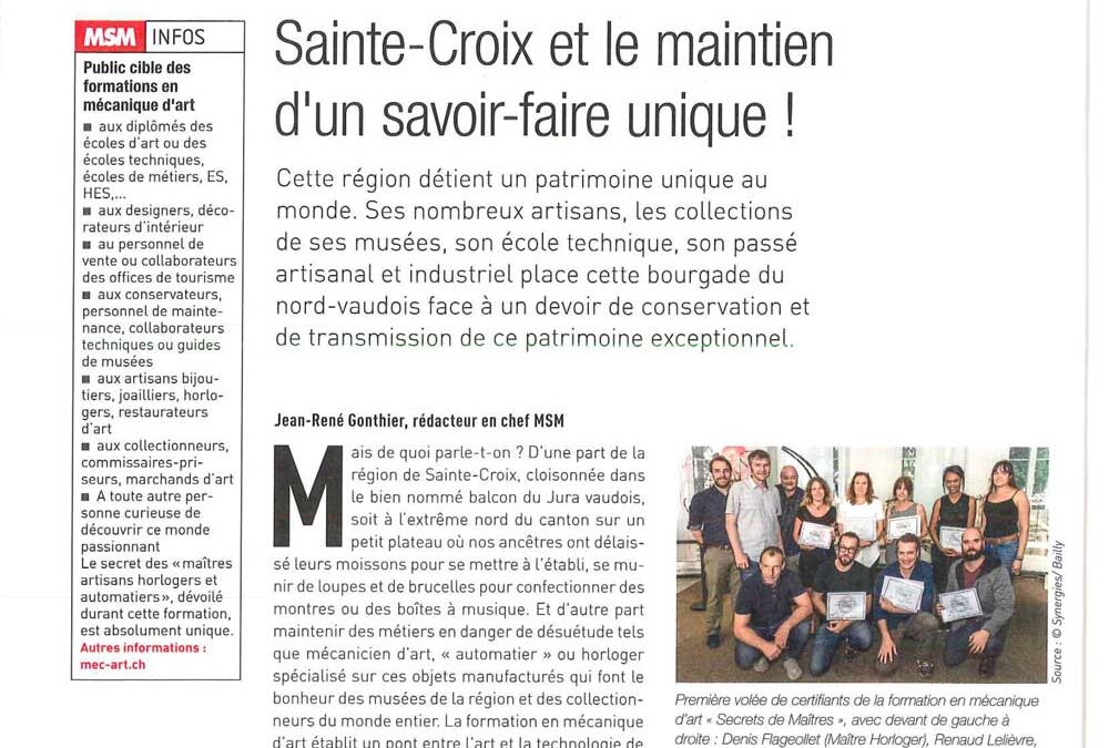 Sainte-Croix et le maintien d&rsquo;un savoir-faire unique !