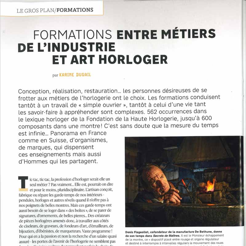 Formations entre métiers de l&rsquo;industrie et art horloger