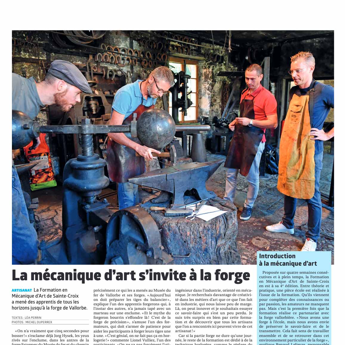 La mécanique d’art s’invite à la forge