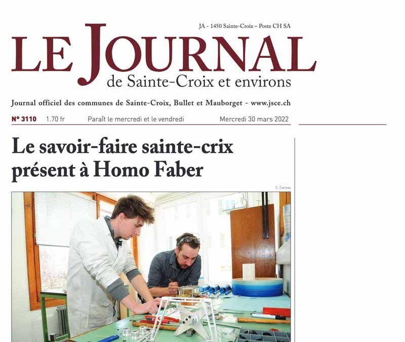 Le savoir-faire sainte-crix présent à Homo Faber
