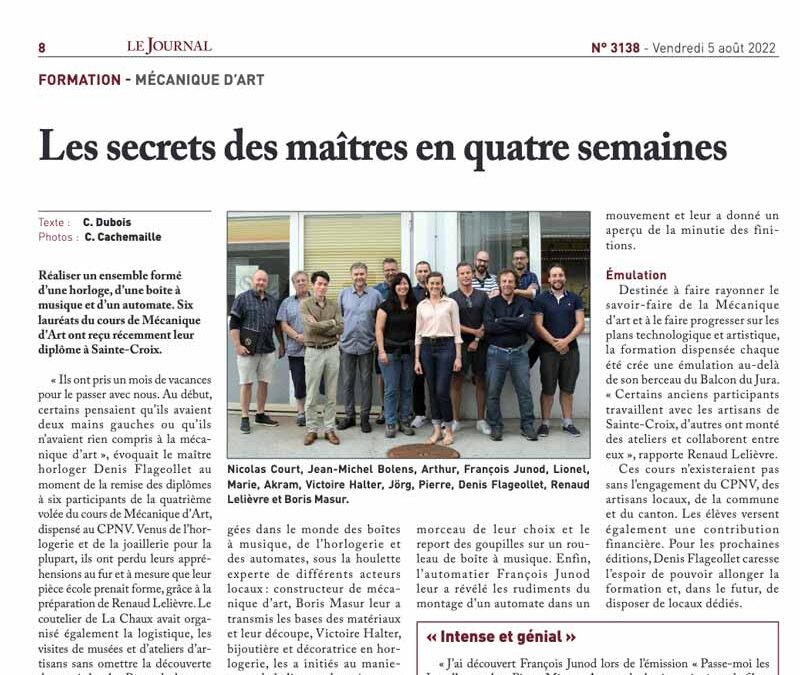 Les secrets des maîtres en quatre semaines