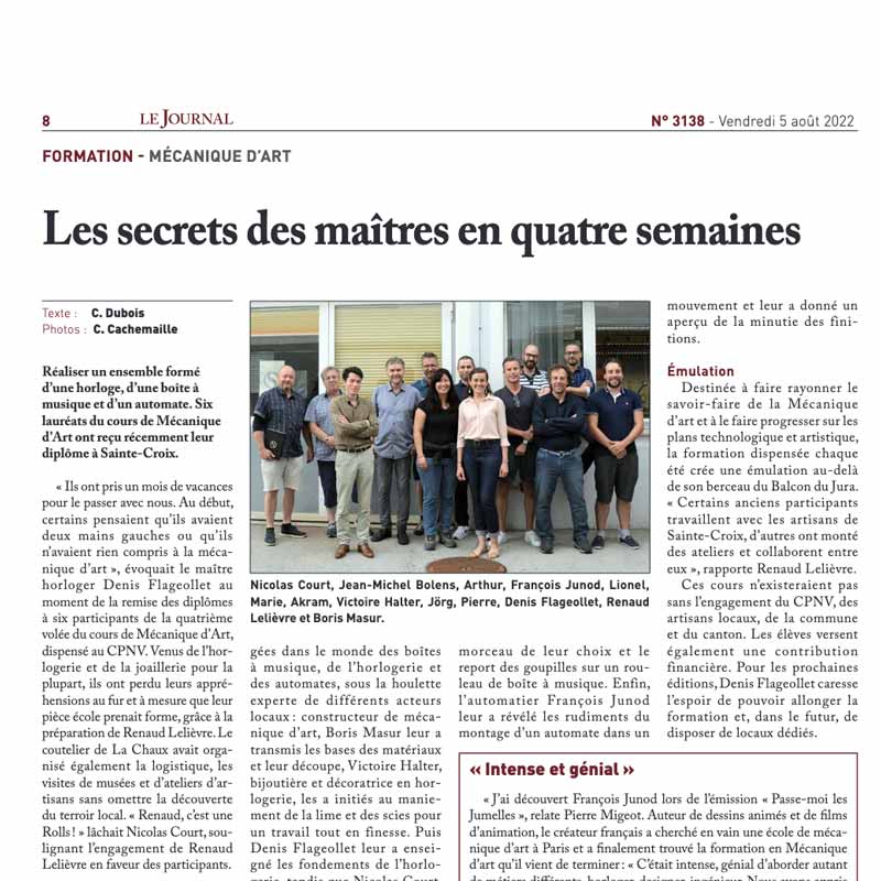 Les secrets des maîtres en quatre semaines