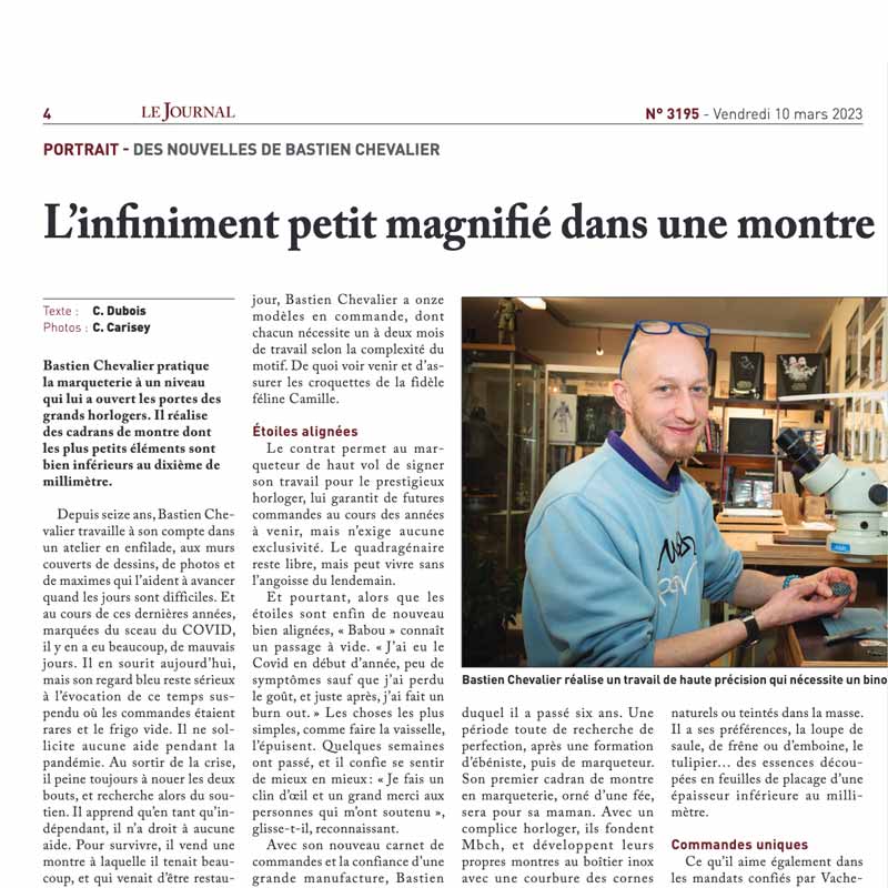 L’infiniment petit magnifié dans une montre