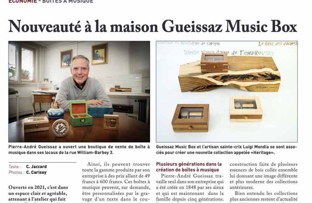 Nouveauté à la maison Gueissaz Music Box