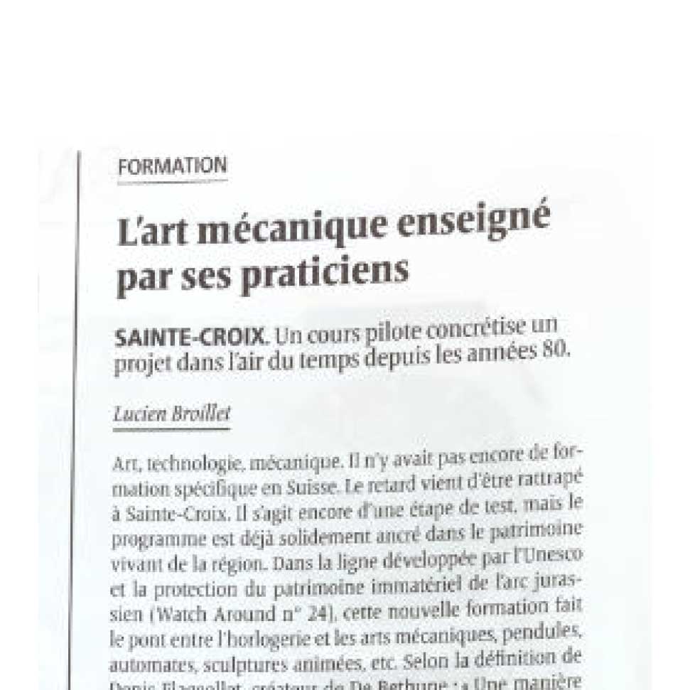 L&rsquo;art mécanique enseigné par ses praticiens