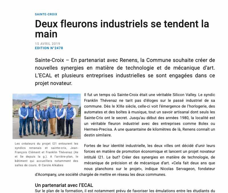 Deux fleurons industriels se tendent la main