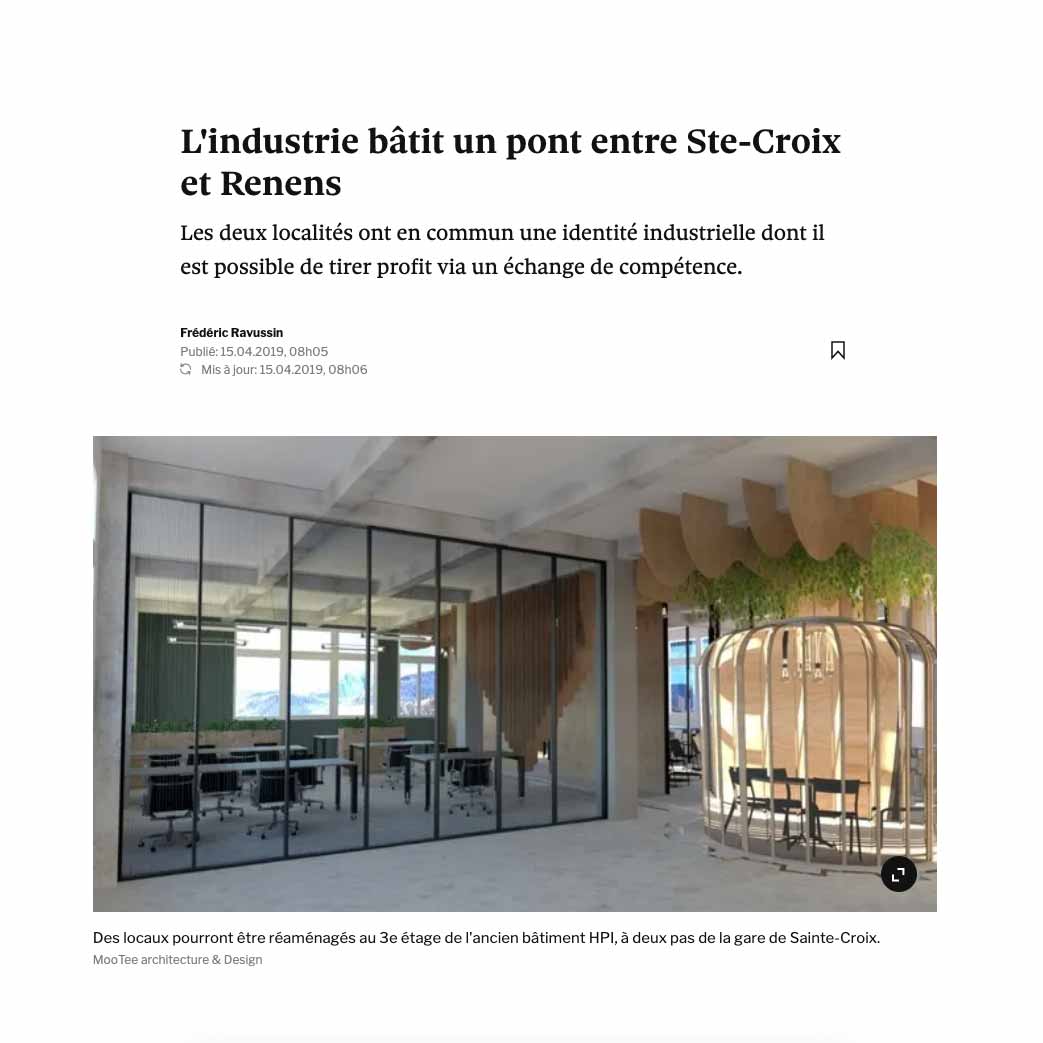 L’industrie bâtit un pont entre Ste-Croix et Renens