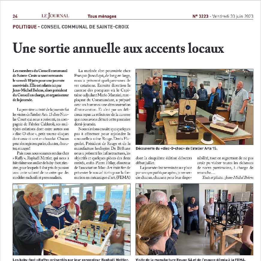 Une sortie annuelle aux accents locaux