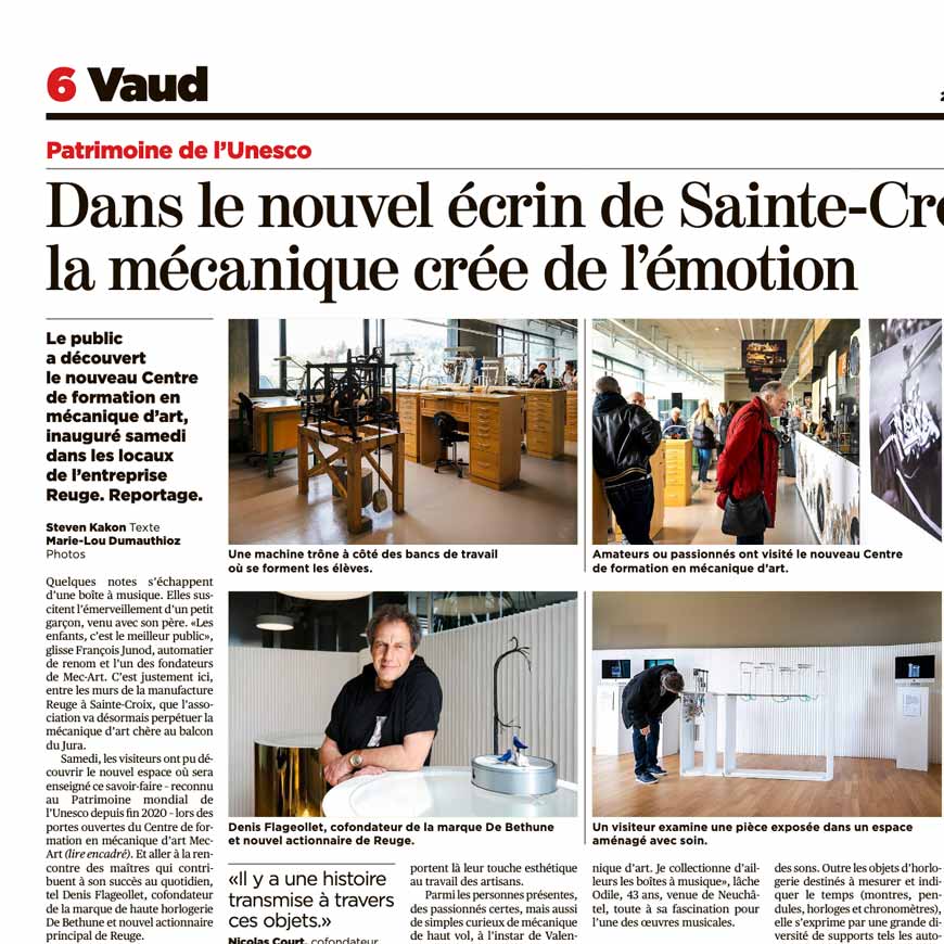 Dans le nouvel écrin de Sainte-Croix, la mécanique crée de l’émotion