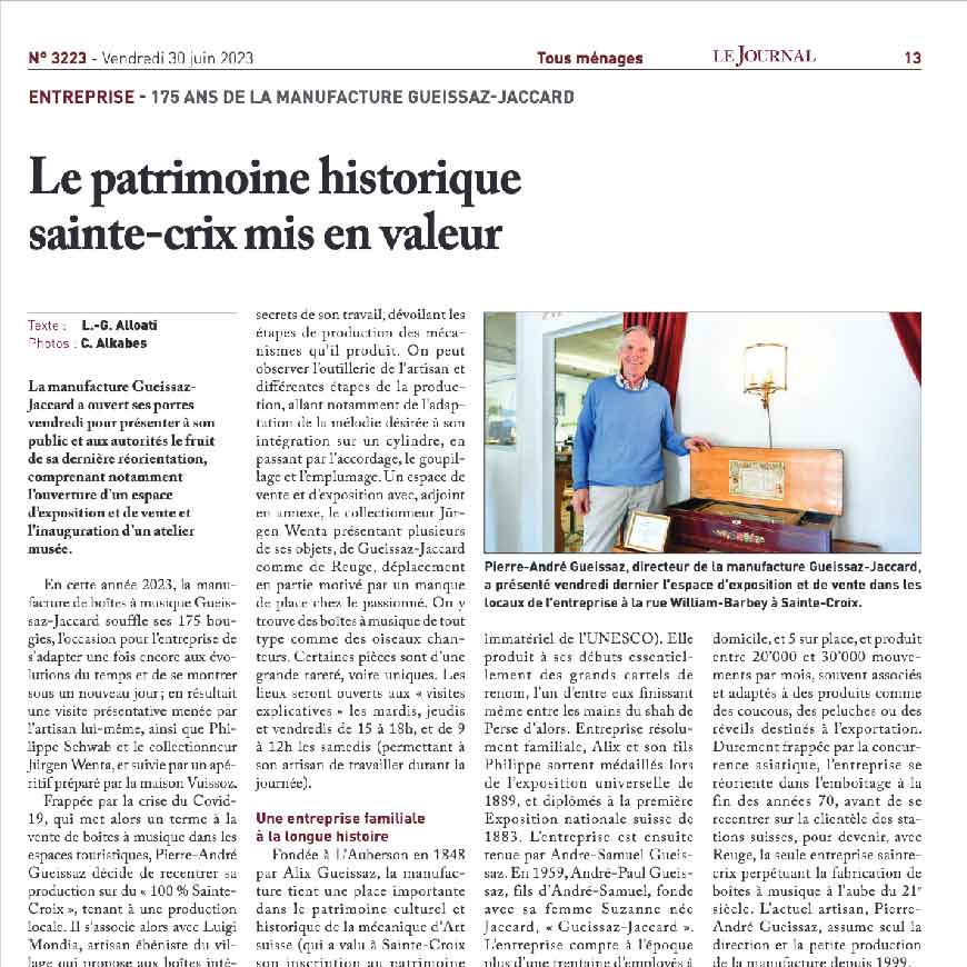 Le patrimoine historique sainte-crix mis en valeur